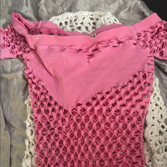 Papaya Pink Crochet Top - Picture 1 of 1